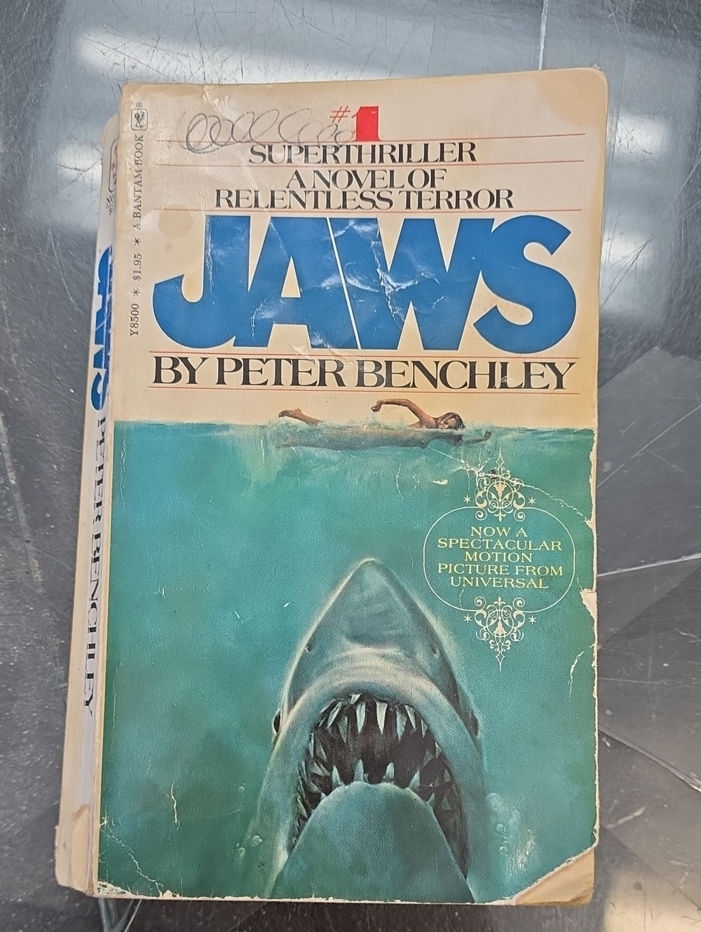 Jaws Paperback Book Copyright 1974 By Peter Benchley
